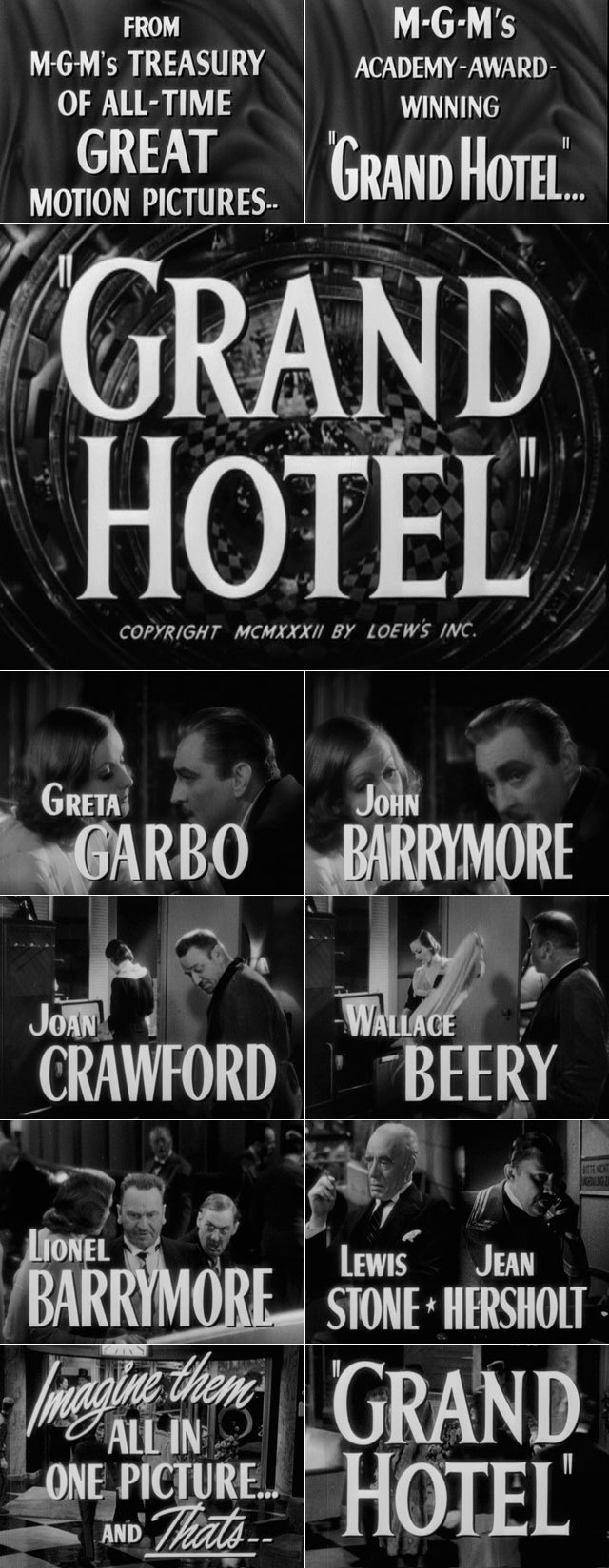 古典映画 グランドホテル 1932年 運命の交差点 ネタバレ解説 大恐慌の時代 評価 レビュー アン ローズ